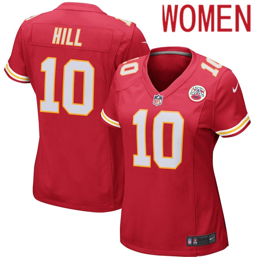 Women Kansas City Chiefs #10 Tyreek Hill Nike Red Game Player NFL Jersey